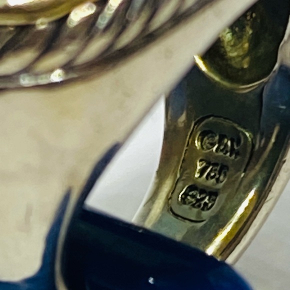 $3250 DAVID YURMAN 18K GOLD SS DIAMOND ALBION EXTRA LARGE LEMON QUARTZ R… - Picture 15 of 16